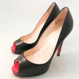 Christian Louboutin black heels Very Prive 5.5